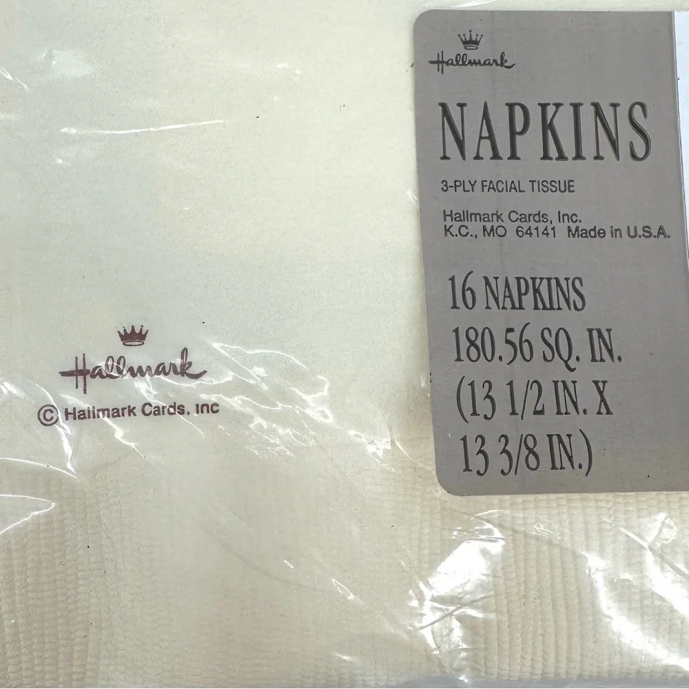 VTG Hallmark Paper Napkins New in Package Thanksgiving Turkey Print 16 Ct - READ